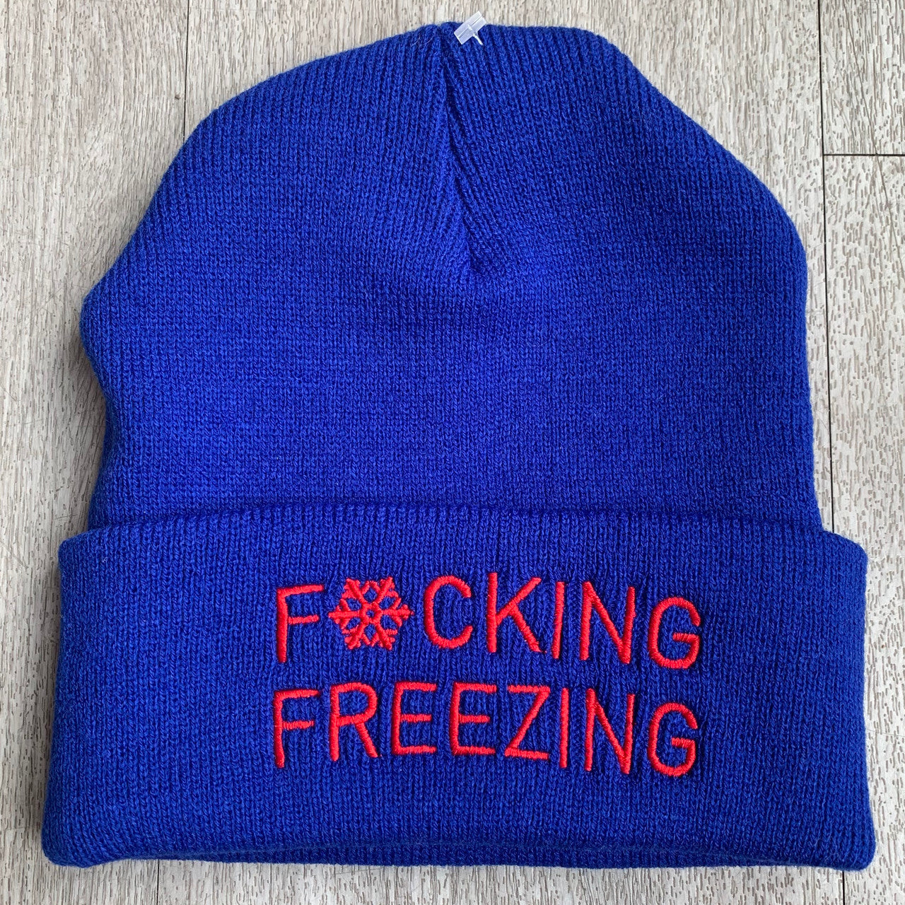 Freezing Beanie in Royal/Red