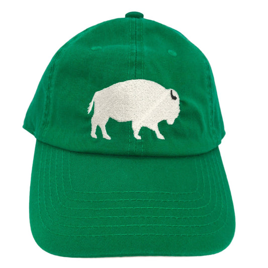 Standing Buffalo Baseball Hat in Green/White