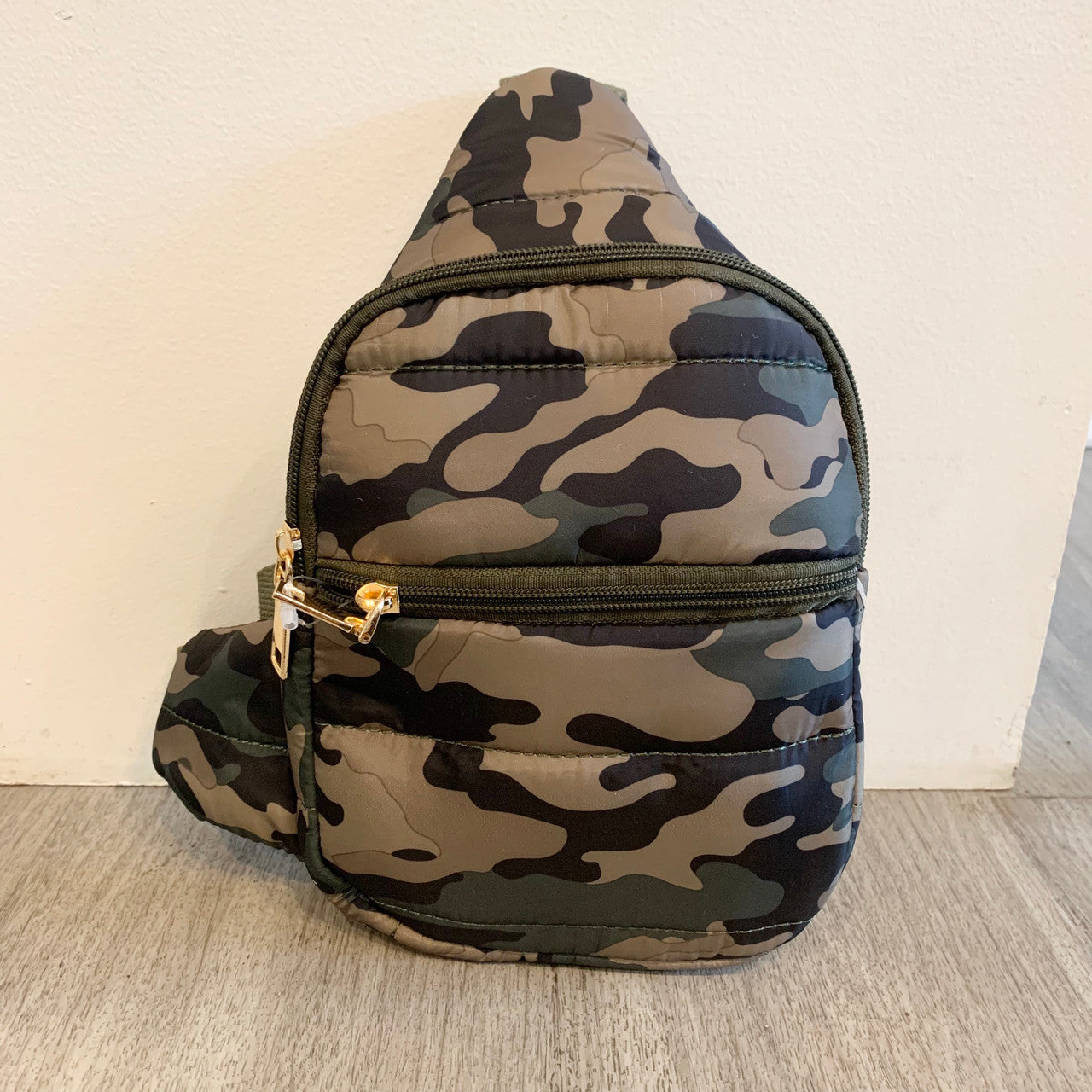 Camo Puff Sling Bag