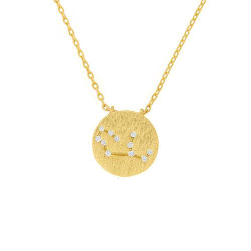 Virgo Symbol Necklace Gold