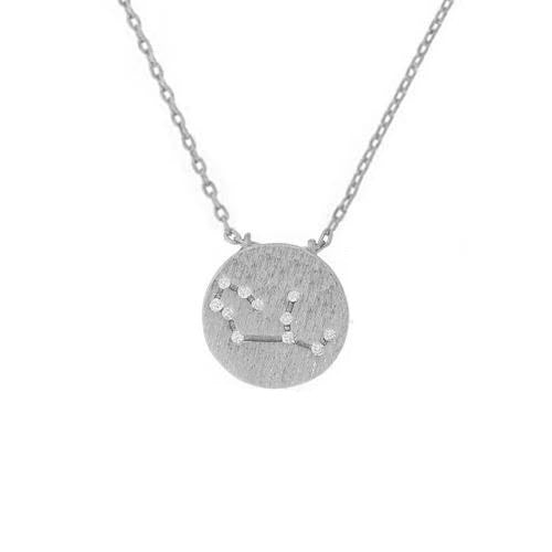 Virgo Symbol Necklace Silver